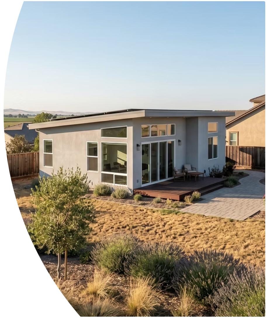 Completed ADU in California's Central Valley