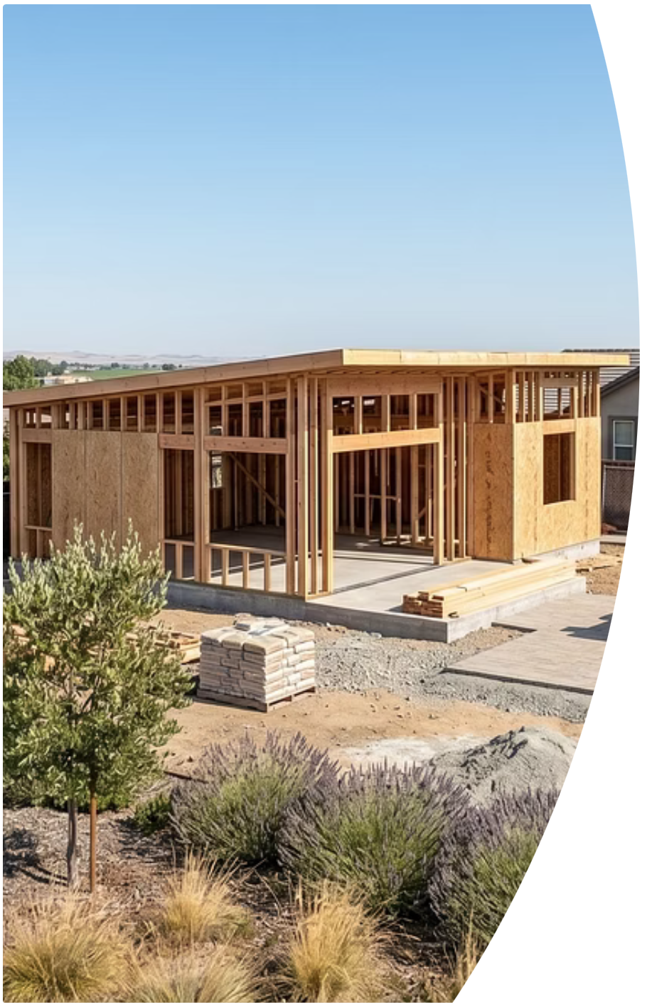 ADU under construction in the Central Valley